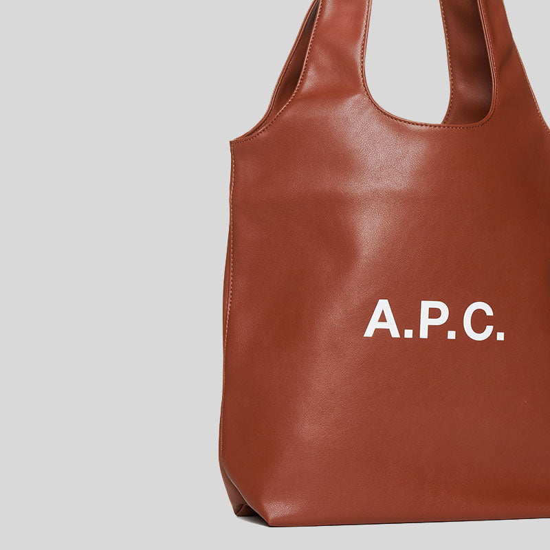 A.P.C Ninon Small Tote Bag Nut Brown PUAATM61861