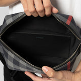 BURBERRY Sonny Nova Check Unisex Bum Bag Navy Grey 80840611