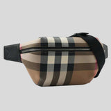 BURBERRY Sonny Nova Check Unisex Bum Bag Taupe Brown 80845551