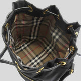 BURBERRY Nylon Drawstring Bucket Bag Black 81092671