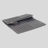 BURBERRY Logo Leather Continental Wallet Anthracite Grey 81120571