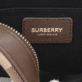 BURBERRY Small Camera Bag Check Canvas Ebony Brown 81140711