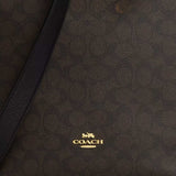 COACH Val Duffle Bag In Signature Canvas Walnut/Black CAB12