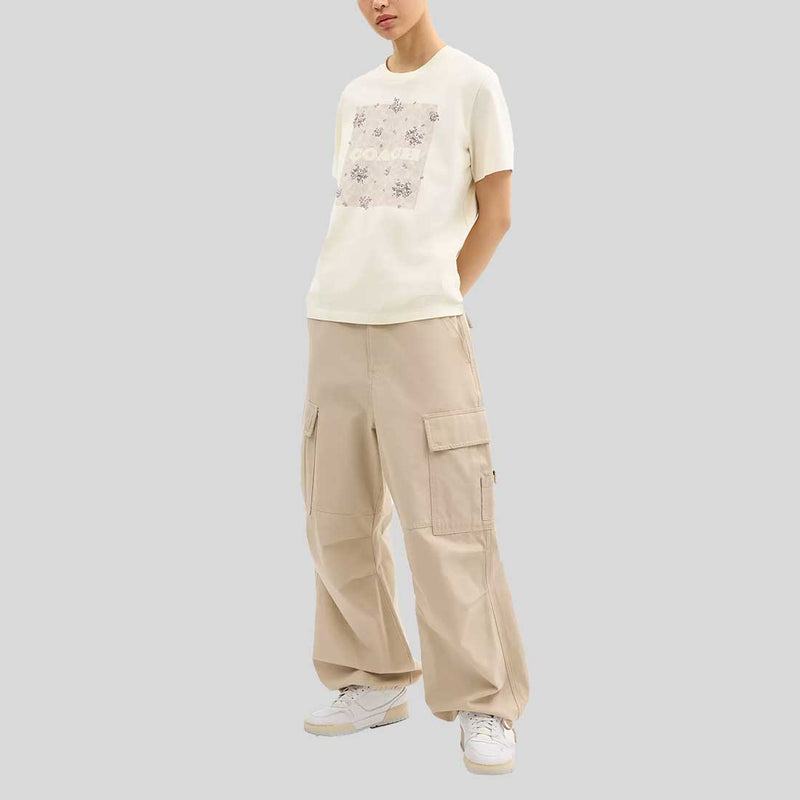 COACH Spring Blossom Signature Square Classic T Shirt In Organic Cotton Cream CAH69