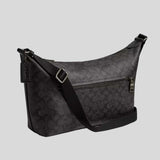 COACH Finn Crossbody Bag In Signature Canvas Charcoal/Black CAJ91