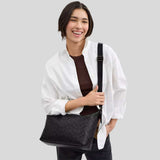 COACH Finn Crossbody Bag In Signature Canvas Charcoal/Black CAJ91