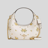 COACH Carmen Mini Crossbody Bag With Floral Print Chalk Multi CAK90
