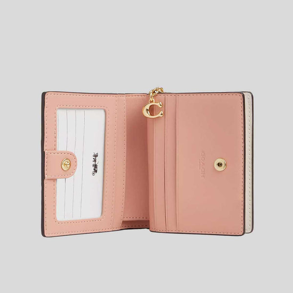 COACH Snap Wallet In Signature Canvas With Floral Print Sand Multi CAR14