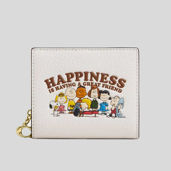 COACH Coach X Peanuts Snap Wallet Chalk Multi CBN36