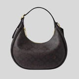 COACH Emily Shoulder Bag In Signature Canvas Walnut/Black CDX17