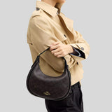 COACH Emily Shoulder Bag In Signature Canvas Walnut/Black CDX17