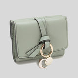 CHLOE Alphabet Mini Trifold Wallet Sea Grass CHC21WP946F57