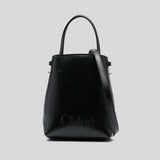 CHLOE Micro Chloe Sense Tote Bag In Soft Leather Black CHC23UP873I10001 lussocitta lusso citta