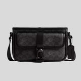 COACH Beck Slim Crossbody In Signature Canvas Charcoal CM337