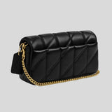 COACH Tabby Chain Crossbody Bag 19 With Quilting Black CBH23