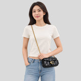 COACH Tabby Chain Crossbody Bag 19 With Quilting Black CBH23