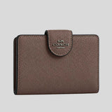 COACH Medium Corner Zip Wallet Dark Stone CBO41