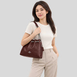 COACH Evelyn Shoulder Bag With Quilting Maple CDR00