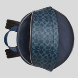 COACH Taylor Backpack In Signature Canvas Silver/Ink Blue CDX95