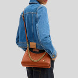 COACH Juliet Shoulder Bag 25 With Quilting Amber Brown CDZ65
