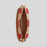 COACH Nolita 19 In Straw and refined pebble leather Red/Tan CEM99