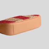 COACH Nolita 19 In Straw and refined pebble leather Red/Tan CEM99