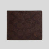 COACH Men's 3 In 1 Wallet In Signature Canvas Mahogany Multi PRINT VARIES CX209