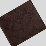 COACH Men's 3 In 1 Wallet In Signature Canvas Mahogany Multi PRINT VARIES CX209