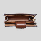 COACH Medium Corner Zip Wallet In Signature Canvas Tan/Brown CW786