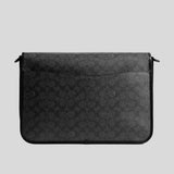COACH Hitch Messenger Bag In Signature Canvas Charcoal CAH92
