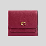 COACH Mila Small Flap Wallet Dark Fuchsia CAO13