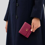 COACH Mila Small Flap Wallet Dark Fuchsia CAO13