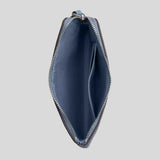 COACH Corner Zip Wristlet In Signature Canvas Chambray/Silver CAQ75