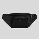 COACH Racer Small Belt Bag In Signature Charcoal/Black CBF77