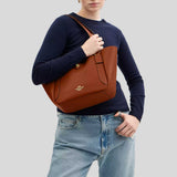 COACH Hadley Turnlock Tote Tan CBH00