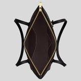 COACH Fiona Zip Tote Bag In Signature Canvas Walnut/Black CBT18