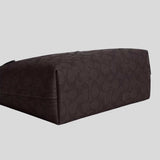 COACH Fiona Zip Tote Bag In Signature Canvas Walnut/Black CBT18