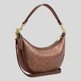 COACH Aria Shoulder Bag In Signature Canvas Brown/Copper CCL27