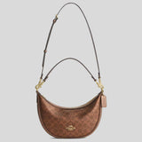 COACH Aria Shoulder Bag In Signature Canvas Brown/Copper CCL27