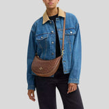COACH Aria Shoulder Bag In Signature Canvas Brown/Copper CCL27
