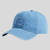 COACH Coach Signature Patch Baseball Hat Indigo XS/S CCN89