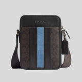 COACH Sullivan Crossbody Bag In Signature Canvas With Varsity Stripe Walnut Multi CDC55