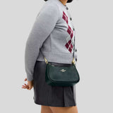 COACH Teri Shoulder Bag With Quilting Dark Teal CDP32