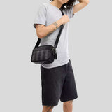 COACH Graham Crossbody Bag In Signature Canvas With Stripes Black/Grey CDX92