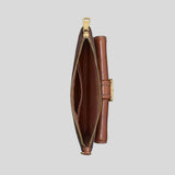 COACH Ashton Wristlet With Striped Patchwork Redwood Multi CDY08