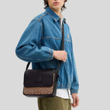 COACH Sprint Map Bag 25 In Signature Jacquard Tan/Black CE534