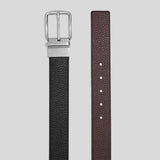 COACH Harness Buckle Cut-To-Size Reversible Belt, 38 Mm Black/Dark Brown CQ023