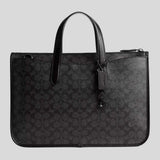 COACH Isaac Workbag In Signature Canvas Charcoal Signature CV970