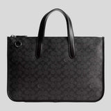 COACH Isaac Workbag In Signature Canvas Charcoal Signature CV970