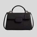 COACH Eliza Top Handle Bag With Leather Covered Closure Black CT852